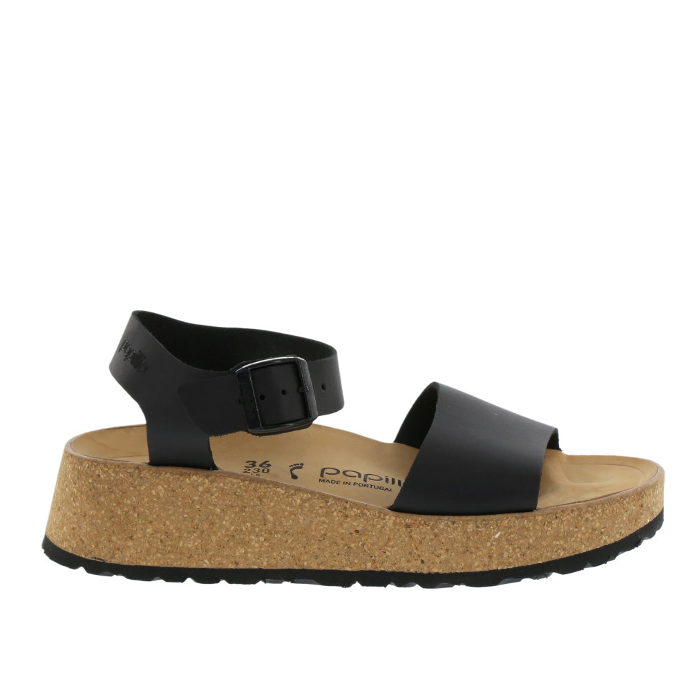 Birkenstock 'Glenda Narrow' / Black Smooth Leather