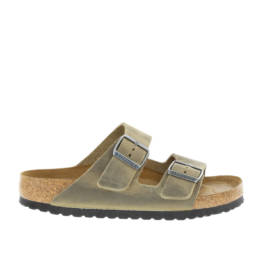 Birkenstock 'Arizona SFB' / Faded Khaki Oiled Leather