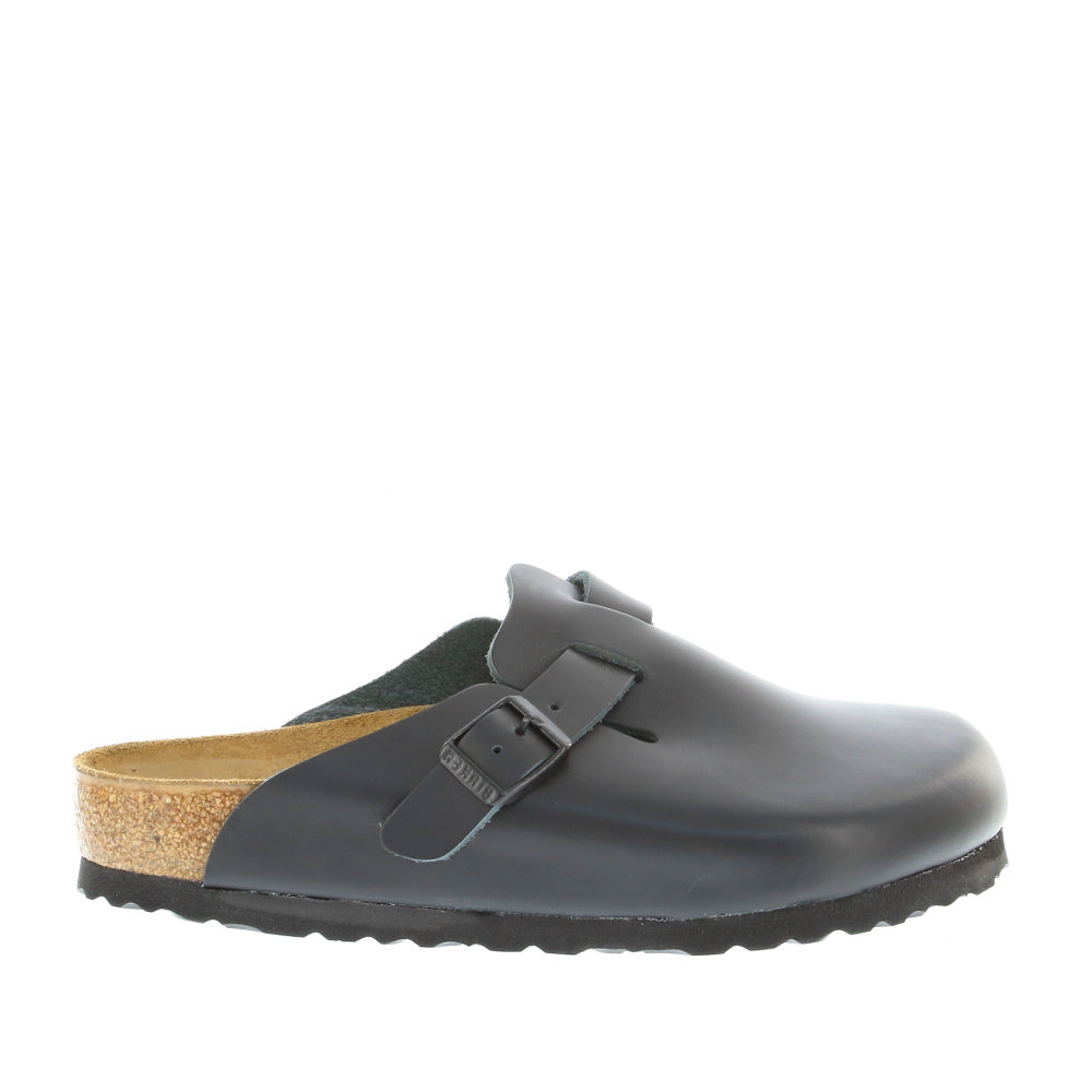 Birkenstock 'Boston' / Black Smooth Leather