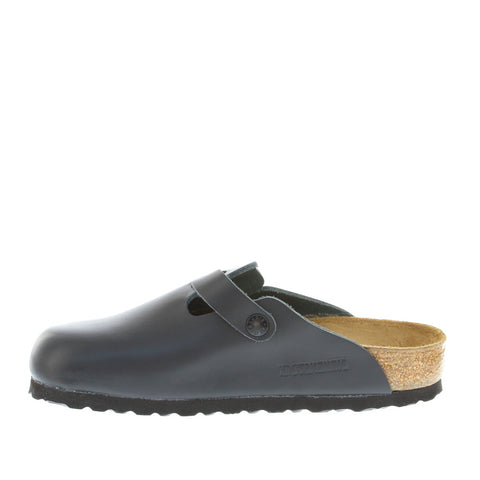Birkenstock 'Boston' / Black Smooth Leather