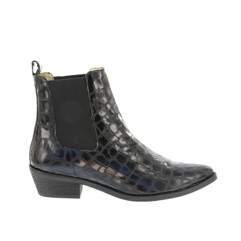 Ivy Lee 'Stella' / Black Faux Croco