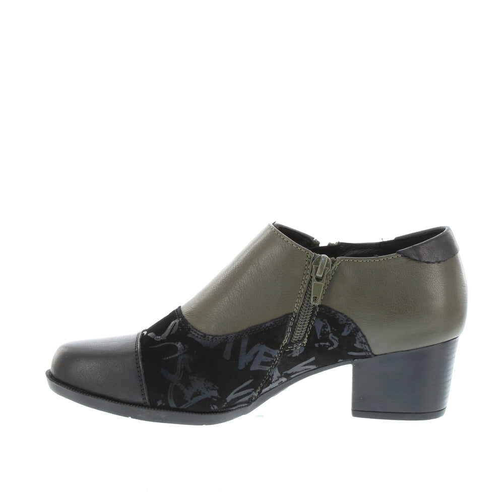 Alfie & Evie 'Lester' / Khaki/Black Graffiti