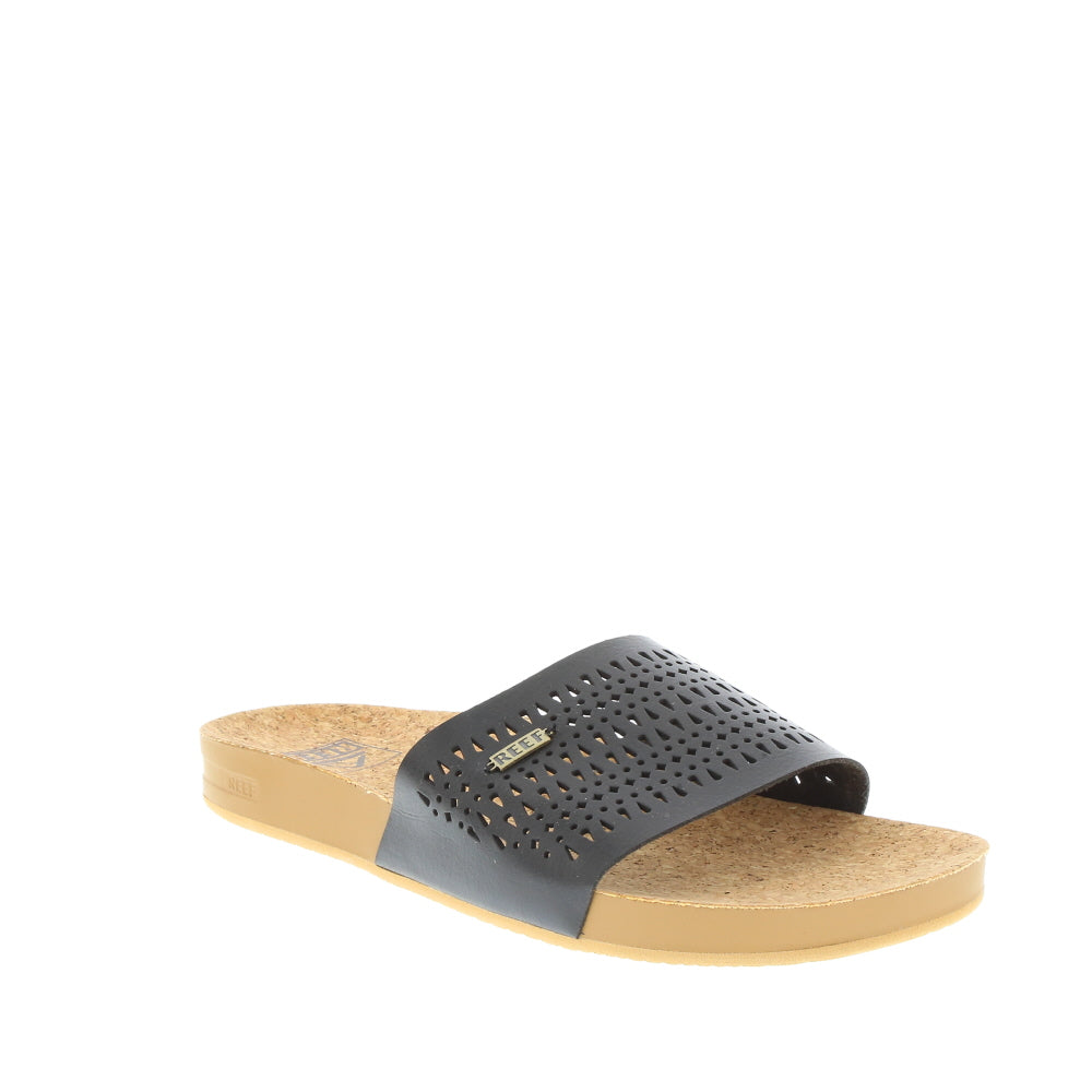 Reef 'Cushion Scout Perf' / Black/Tan